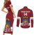 Custom Latvia Hockey Couples Matching Short Sleeve Bodycon Dress and Long Sleeve Button Shirt 2024 Go Latvija - Wonder Print Shop