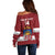 Custom Latvia Hockey Off Shoulder Sweater 2024 Go Latvija - Wonder Print Shop