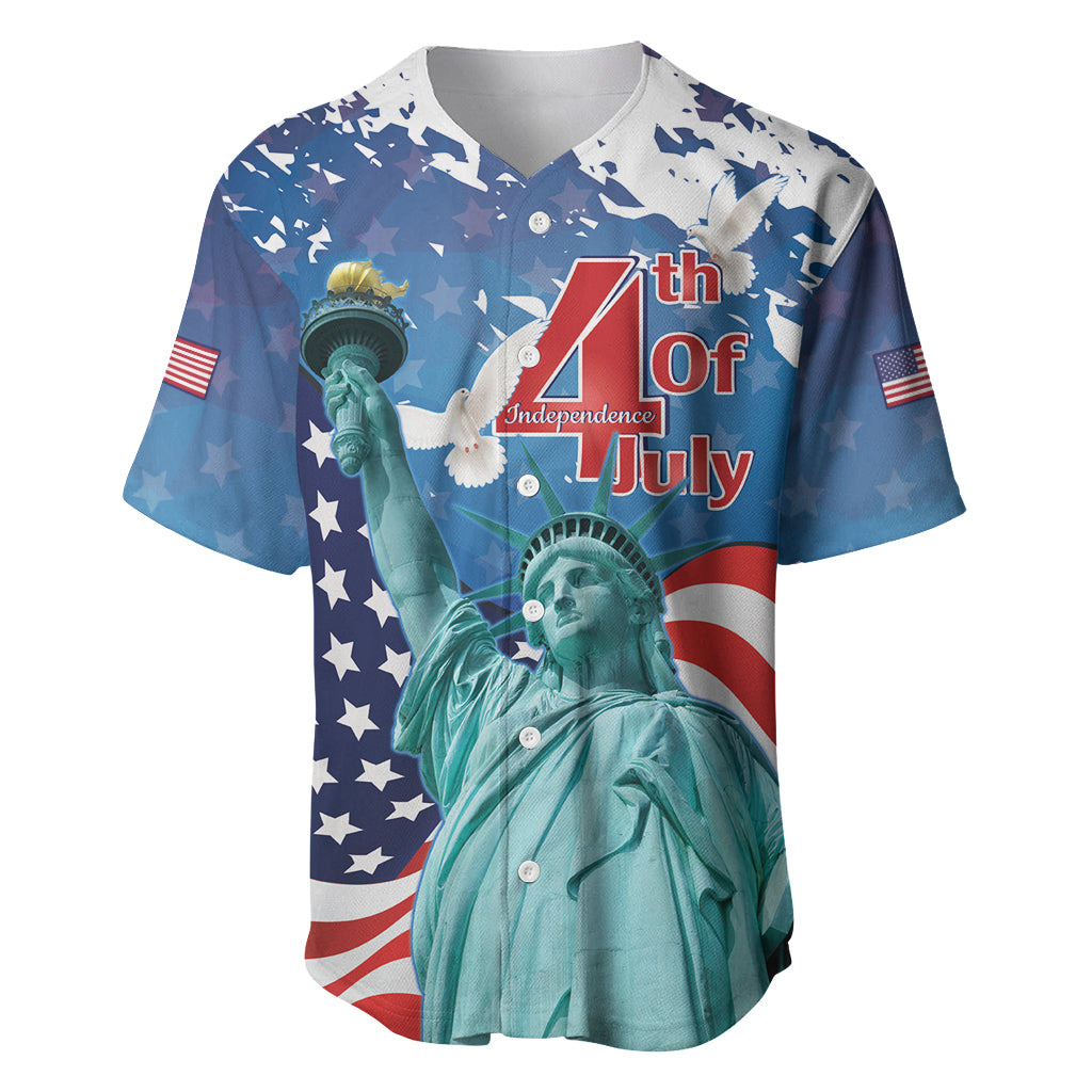 United States 4th Of July Baseball Jersey USA Statue of Liberty Proud - Wonder Print Shop