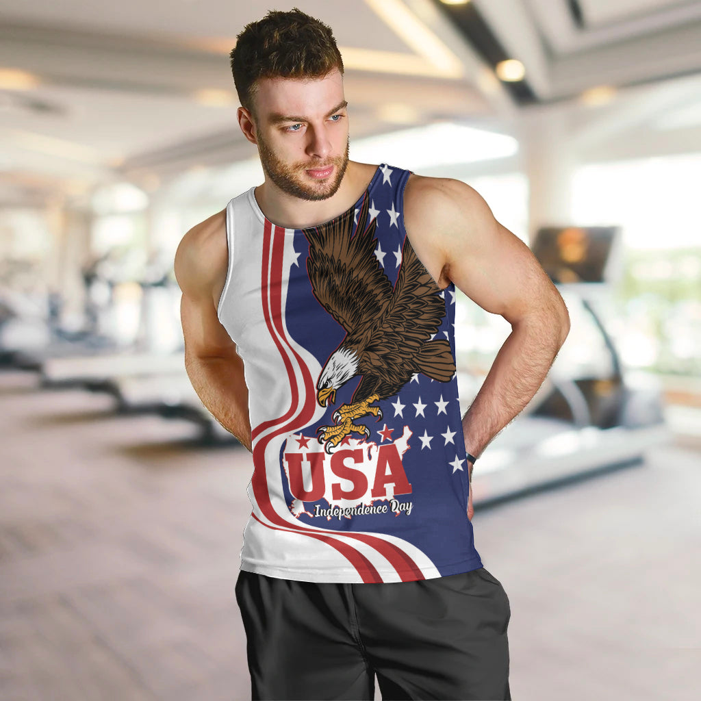 United States Independence Day Men Tank Top USA Bald Eagle Happy 4th Of July - Wonder Print Shop