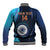 Custom India Cricket Baseball Jacket 2024 World Cup Go Men in Blue - Wonder Print Shop