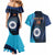 Custom India Cricket Couples Matching Mermaid Dress and Hawaiian Shirt 2024 World Cup Go Men in Blue - Wonder Print Shop