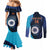 Custom India Cricket Couples Matching Mermaid Dress and Long Sleeve Button Shirt 2024 World Cup Go Men in Blue