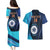 Custom India Cricket Couples Matching Puletasi and Hawaiian Shirt 2024 World Cup Go Men in Blue - Wonder Print Shop