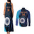 Custom India Cricket Couples Matching Tank Maxi Dress and Long Sleeve Button Shirt 2024 World Cup Go Men in Blue - Wonder Print Shop