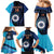 Custom India Cricket Family Matching Mermaid Dress and Hawaiian Shirt 2024 World Cup Go Men in Blue - Wonder Print Shop