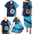 Custom India Cricket Family Matching Puletasi and Hawaiian Shirt 2024 World Cup Go Men in Blue - Wonder Print Shop