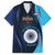 Custom India Cricket Family Matching Puletasi and Hawaiian Shirt 2024 World Cup Go Men in Blue - Wonder Print Shop