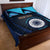 Custom India Cricket Quilt Bed Set 2024 World Cup Go Men in Blue