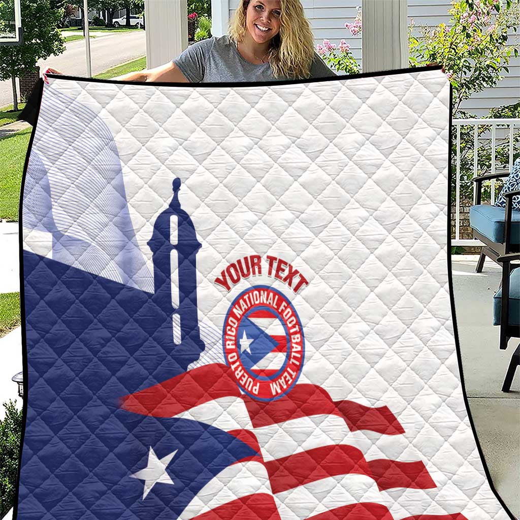 Custom Puerto Rico Football Quilt Vamos Los Boricuas