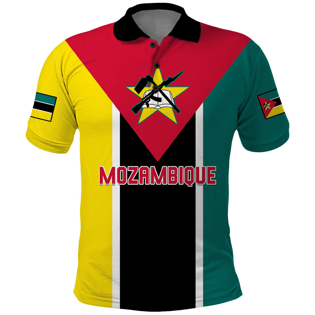 Personalised Mozambique Polo Shirt Muzambhiki Flag Style - Wonder Print Shop