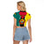 Personalised Mozambique Raglan Cropped T Shirt Muzambhiki Flag Style - Wonder Print Shop