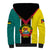 Personalised Mozambique Sherpa Hoodie Muzambhiki Flag Style - Wonder Print Shop