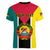 Personalised Mozambique Women V Neck T Shirt Muzambhiki Flag Style - Wonder Print Shop