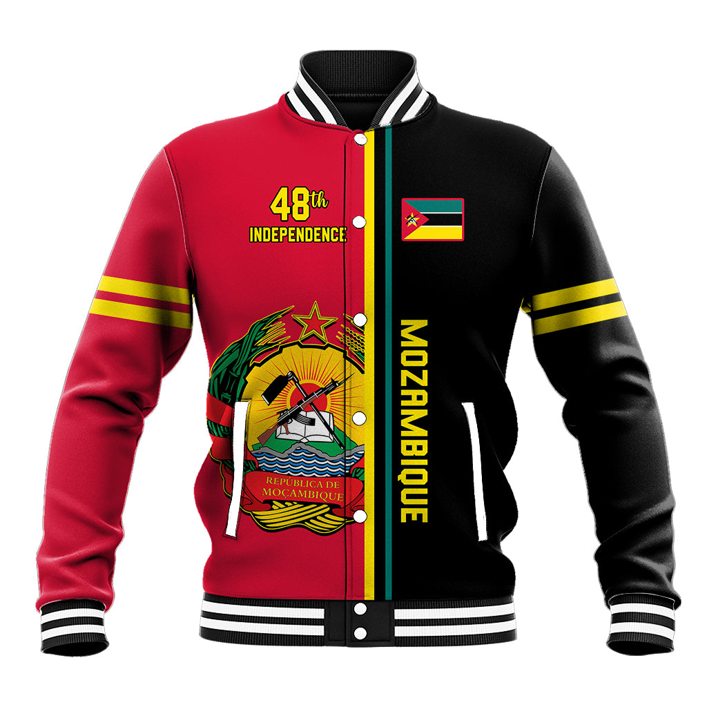 Personalised Independence Day Mozambique Baseball Jacket Muzambhiki Coat Of Arms - Wonder Print Shop