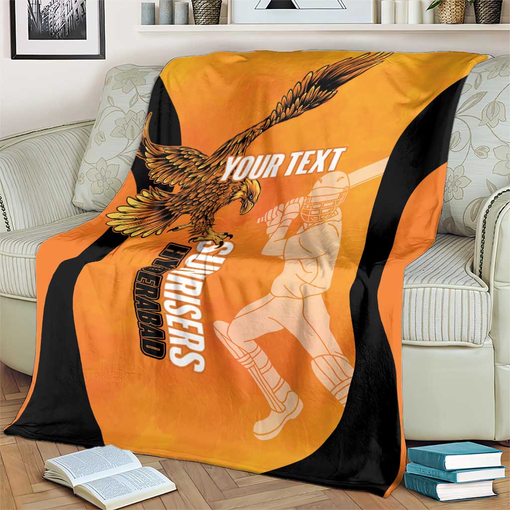 Custom Hyderabad India Cricket Blanket Go Sunrisers Eagle