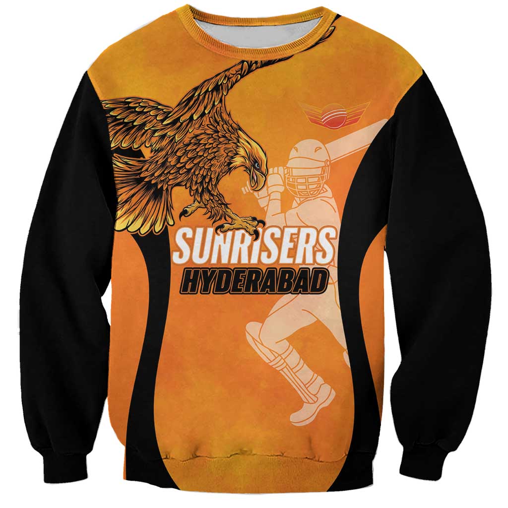 Custom Hyderabad India Cricket Sweatshirt Go Sunrisers Eagle
