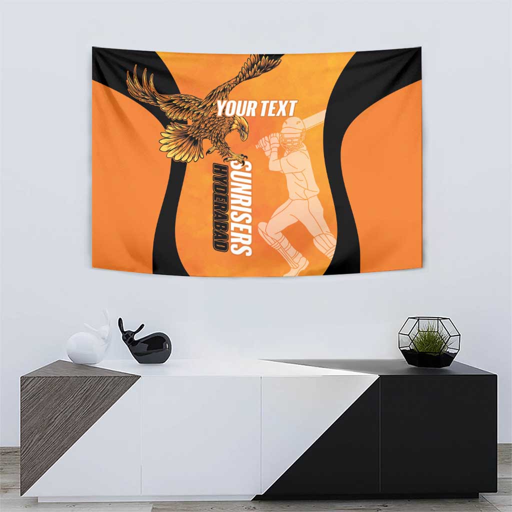 Custom Hyderabad India Cricket Tapestry Go Sunrisers Eagle