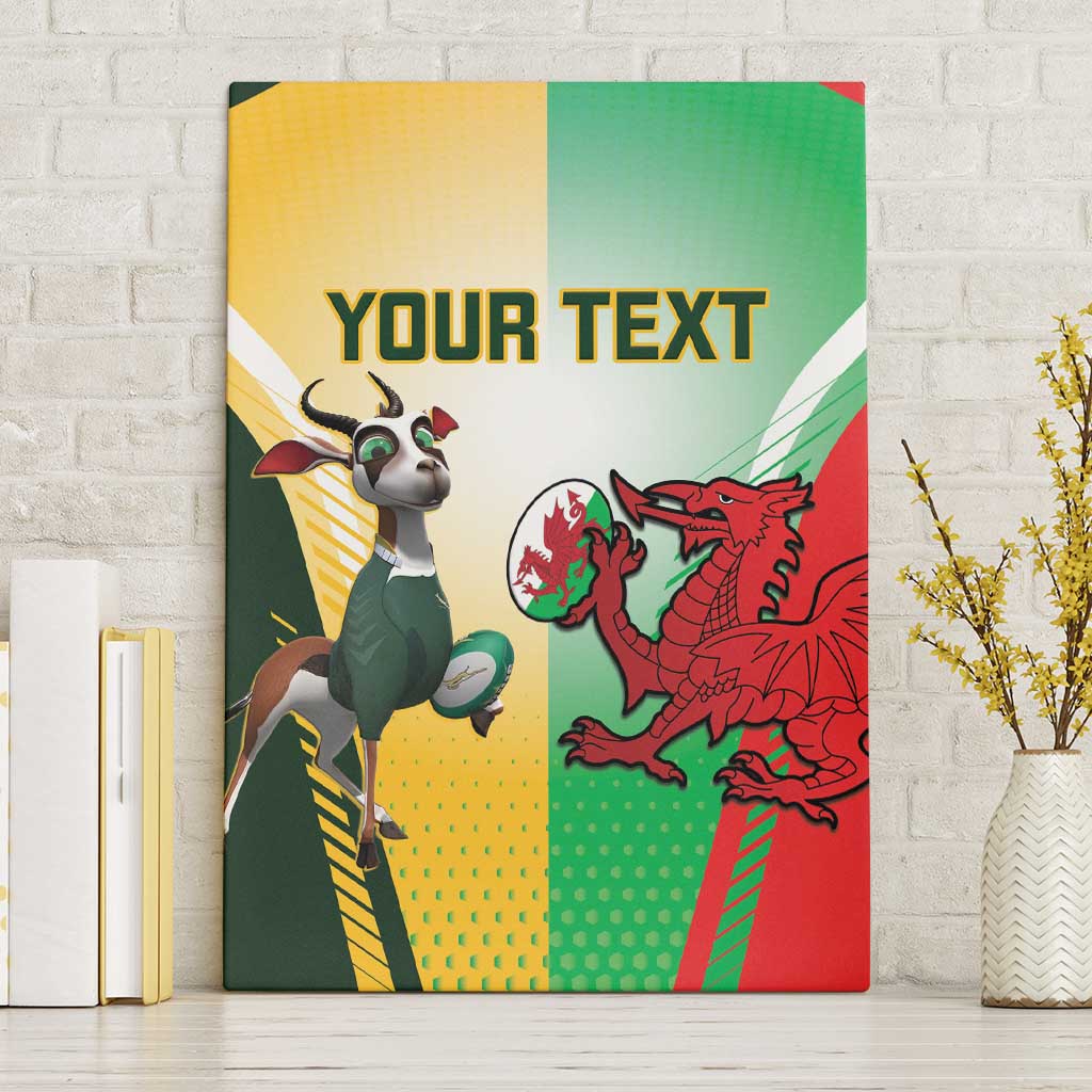 Custom South Africa And Wales Rugby Canvas Wall Art Springboks Welsh Mascots Dynamic Version - Wonder Print Shop