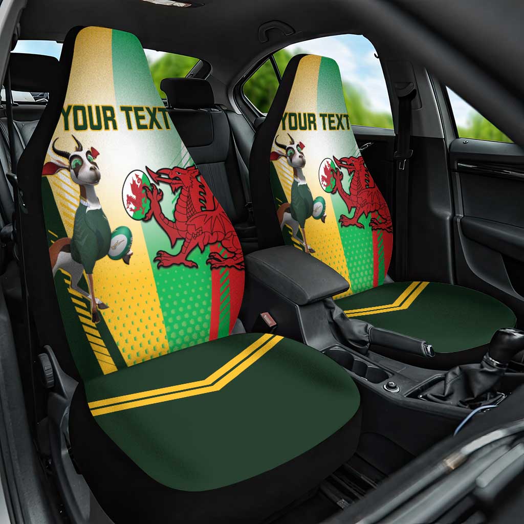 Custom South Africa And Wales Rugby Car Seat Cover Springboks Welsh Mascots Dynamic Version - Wonder Print Shop