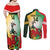 Custom South Africa And Wales Rugby Couples Matching Off Shoulder Maxi Dress and Long Sleeve Button Shirt Springboks Welsh Mascots Dynamic Version - Wonder Print Shop