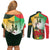 Custom South Africa And Wales Rugby Couples Matching Off Shoulder Short Dress and Long Sleeve Button Shirt Springboks Welsh Mascots Dynamic Version - Wonder Print Shop