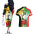 Custom South Africa And Wales Rugby Couples Matching Off The Shoulder Long Sleeve Dress and Hawaiian Shirt Springboks Welsh Mascots Dynamic Version - Wonder Print Shop