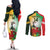 Custom South Africa And Wales Rugby Couples Matching Off The Shoulder Long Sleeve Dress and Long Sleeve Button Shirt Springboks Welsh Mascots Dynamic Version