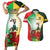 Custom South Africa And Wales Rugby Couples Matching Short Sleeve Bodycon Dress and Hawaiian Shirt Springboks Welsh Mascots Dynamic Version - Wonder Print Shop