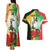 Custom South Africa And Wales Rugby Couples Matching Tank Maxi Dress and Hawaiian Shirt Springboks Welsh Mascots Dynamic Version - Wonder Print Shop