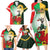 Custom South Africa And Wales Rugby Family Matching Long Sleeve Bodycon Dress and Hawaiian Shirt Springboks Welsh Mascots Dynamic Version - Wonder Print Shop