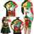 Custom South Africa And Wales Rugby Family Matching Long Sleeve Bodycon Dress and Hawaiian Shirt Springboks Welsh Mascots Dynamic Version - Wonder Print Shop