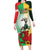 Custom South Africa And Wales Rugby Family Matching Long Sleeve Bodycon Dress and Hawaiian Shirt Springboks Welsh Mascots Dynamic Version - Wonder Print Shop