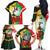 Custom South Africa And Wales Rugby Family Matching Off The Shoulder Long Sleeve Dress and Hawaiian Shirt Springboks Welsh Mascots Dynamic Version - Wonder Print Shop