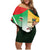 Custom South Africa And Wales Rugby Family Matching Off Shoulder Short Dress and Hawaiian Shirt Springboks Welsh Mascots Dynamic Version - Wonder Print Shop