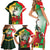 Custom South Africa And Wales Rugby Family Matching Short Sleeve Bodycon Dress and Hawaiian Shirt Springboks Welsh Mascots Dynamic Version - Wonder Print Shop