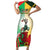 Custom South Africa And Wales Rugby Family Matching Short Sleeve Bodycon Dress and Hawaiian Shirt Springboks Welsh Mascots Dynamic Version - Wonder Print Shop