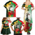 Custom South Africa And Wales Rugby Family Matching Summer Maxi Dress and Hawaiian Shirt Springboks Welsh Mascots Dynamic Version - Wonder Print Shop