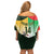 Custom South Africa And Wales Rugby Off Shoulder Short Dress Springboks Welsh Mascots Dynamic Version - Wonder Print Shop