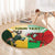 Custom South Africa And Wales Rugby Round Carpet Springboks Welsh Mascots Dynamic Version