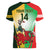 Custom South Africa And Wales Rugby Women V-Neck T-Shirt Springboks Welsh Mascots Dynamic Version