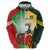 Custom South Africa And Wales Rugby Zip Hoodie Springboks Welsh Mascots Dynamic Version