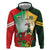 Custom South Africa And Wales Rugby Zip Hoodie Springboks Welsh Mascots Dynamic Version