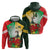 Custom South Africa And Wales Rugby Zip Hoodie Springboks Welsh Mascots Dynamic Version