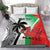 Custom Fiji And Wales Rugby Bedding Set Fijian Tapa Welsh Mascots Dynamic Version - Wonder Print Shop