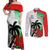 Custom Fiji And Wales Rugby Couples Matching Off Shoulder Maxi Dress and Long Sleeve Button Shirt Fijian Tapa Welsh Mascots Dynamic Version - Wonder Print Shop