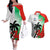 Custom Fiji And Wales Rugby Couples Matching Off The Shoulder Long Sleeve Dress and Hawaiian Shirt Fijian Tapa Welsh Mascots Dynamic Version - Wonder Print Shop