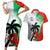 Custom Fiji And Wales Rugby Couples Matching Short Sleeve Bodycon Dress and Hawaiian Shirt Fijian Tapa Welsh Mascots Dynamic Version - Wonder Print Shop