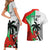 Custom Fiji And Wales Rugby Couples Matching Short Sleeve Bodycon Dress and Hawaiian Shirt Fijian Tapa Welsh Mascots Dynamic Version - Wonder Print Shop