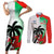 Custom Fiji And Wales Rugby Couples Matching Short Sleeve Bodycon Dress and Long Sleeve Button Shirt Fijian Tapa Welsh Mascots Dynamic Version - Wonder Print Shop